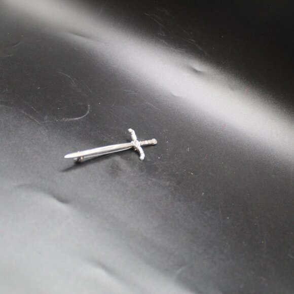 ROBERT ALLISON SCOTTISH STERLING SILVER SWORD PIN BROOCH, 3.25" - Picture 7 of 12